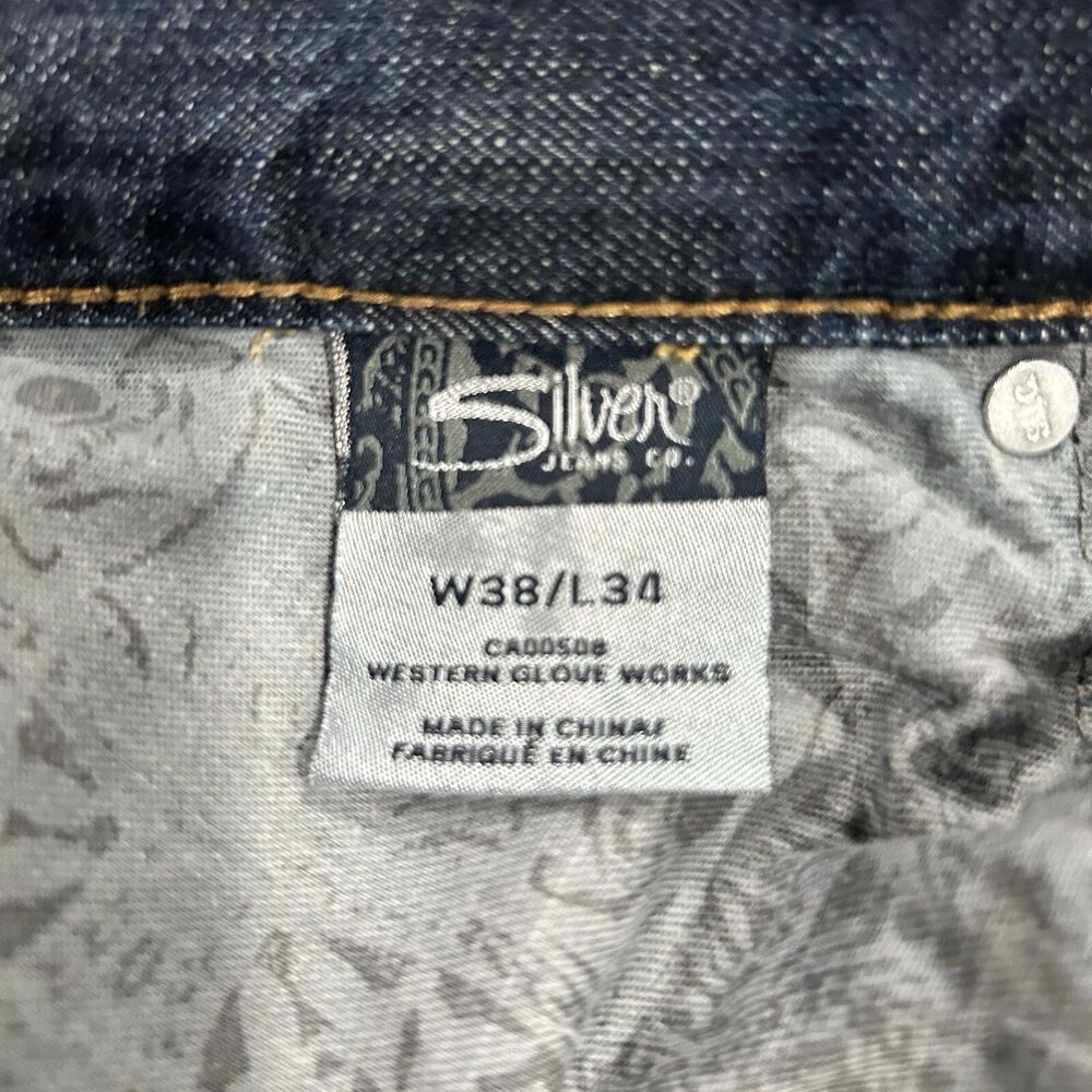 Silver Jeans Mens Nash Slim W38 L34 Blue Denim Actual measurements 40x30 - Picture 6 of 7